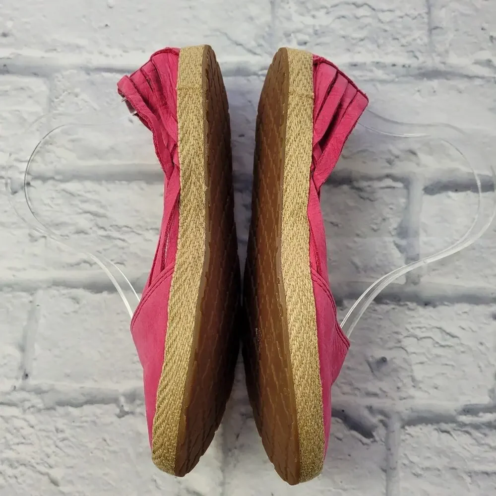 UGG Bright Barbiecore Pink Suede Tippie Espadrilles size 6